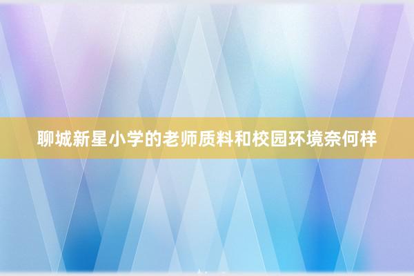 聊城新星小学的老师质料和校园环境奈何样